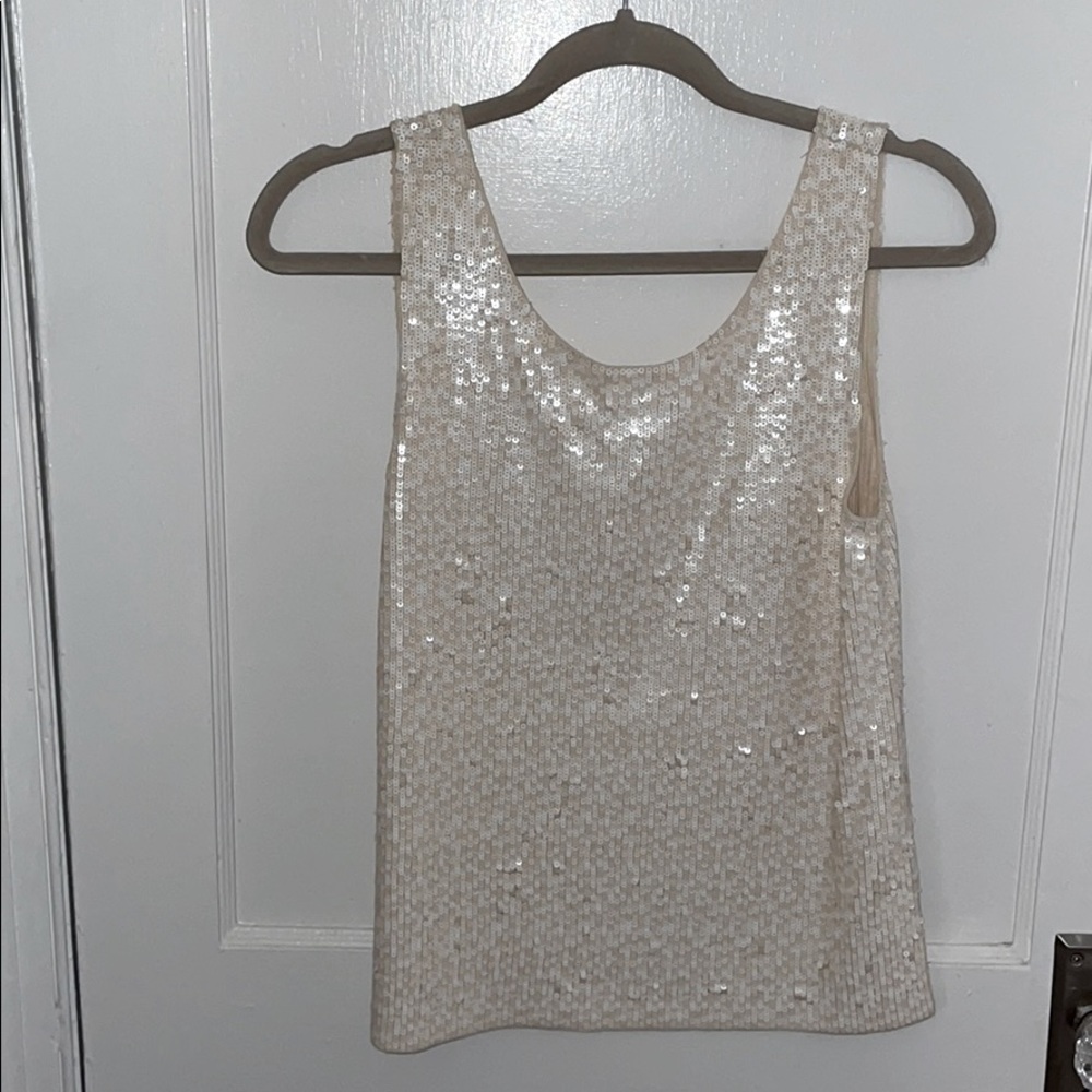 J Crew sequin tank top size small